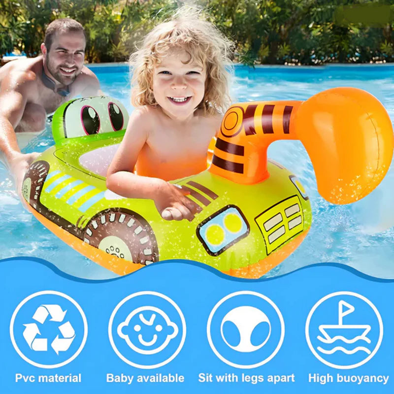 JCB THEME SWIM TUBE PORTABLE INFLATABLE & FOLDABLE SWIMMING POOL TUBE OUTDOOR & INDOOR WATER SWIMMING TUBR FOR KIDS & ADULTS