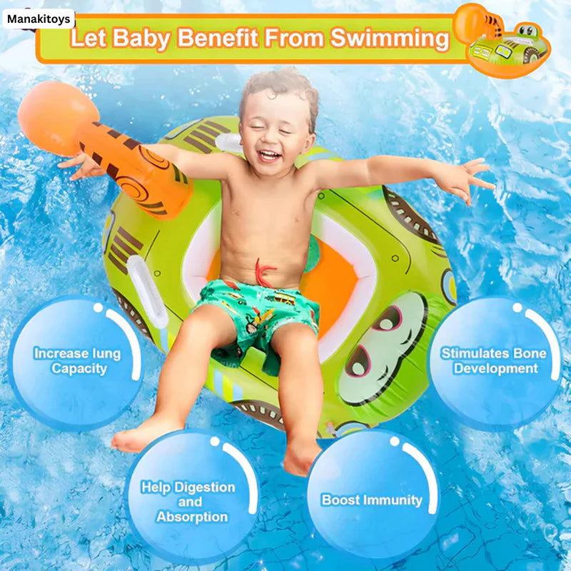 JCB THEME SWIM TUBE PORTABLE INFLATABLE & FOLDABLE SWIMMING POOL TUBE OUTDOOR & INDOOR WATER SWIMMING TUBR FOR KIDS & ADULTS