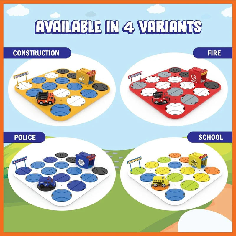 CONSTRUCTION VEHICLE DIY TRACK MAZE RACE CAR TRACK BUILDING BLOCK EDUCATIONAL TOY SET TILES DIY PLAY SET 2 LIGHT UP CAR STEM LEARNING CONSTRUCTION