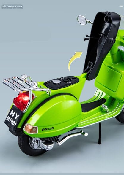 BEAUTY HUB VESPA 125 MOTORCYCLE MODEL, ALLOY MATERIAL, SIMULATED RETRO MOTORCYCLE, LITTLE SHEEP SCOOTER, BOXED COLLECTION DISPLAY (COLOR : MULTI)