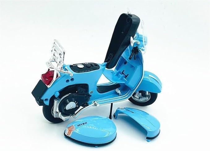 BEAUTY HUB VESPA 125 MOTORCYCLE MODEL, ALLOY MATERIAL, SIMULATED RETRO MOTORCYCLE, LITTLE SHEEP SCOOTER, BOXED COLLECTION DISPLAY (COLOR : MULTI)