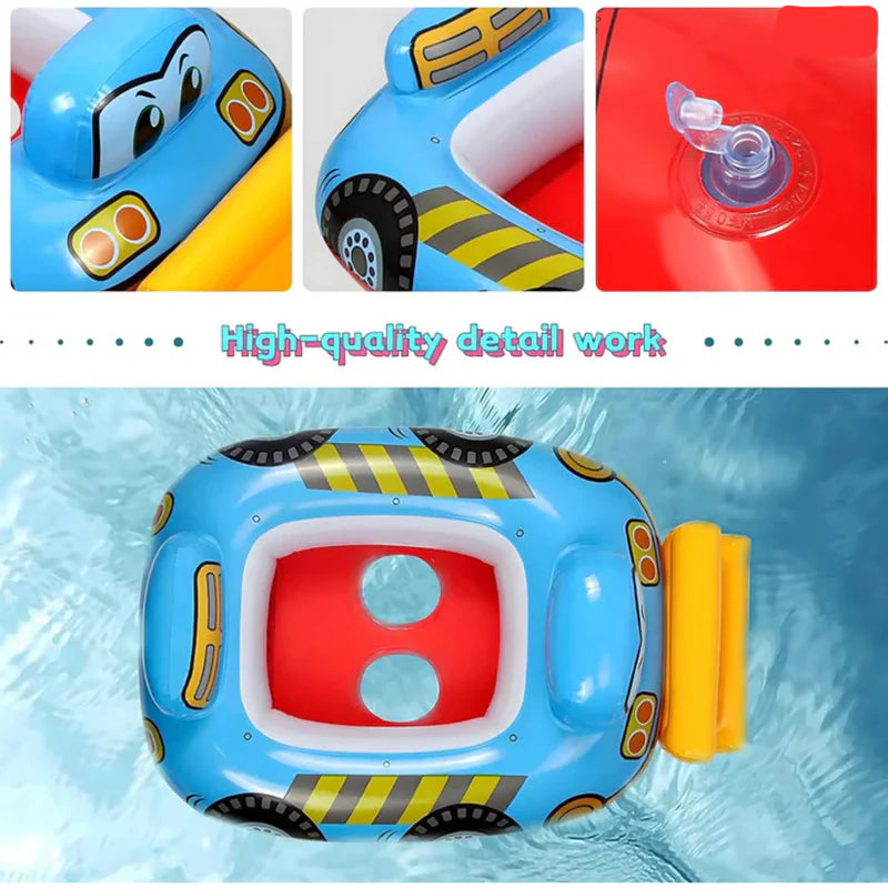 JCB THEME SWIM TUBE PORTABLE INFLATABLE & FOLDABLE SWIMMING POOL TUBE OUTDOOR & INDOOR WATER SWIMMING TUBR FOR KIDS & ADULTS