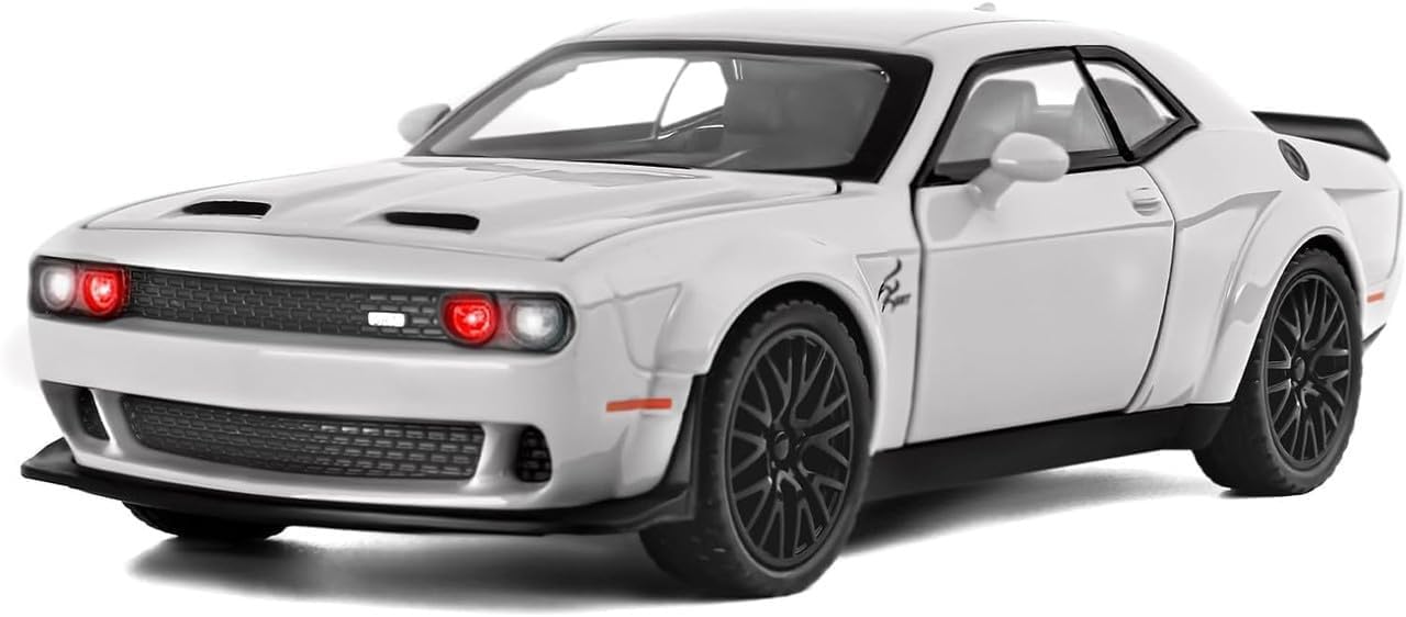 Dodge Challenger Hellcat Scale Model Diecast Metal Car - All Size
