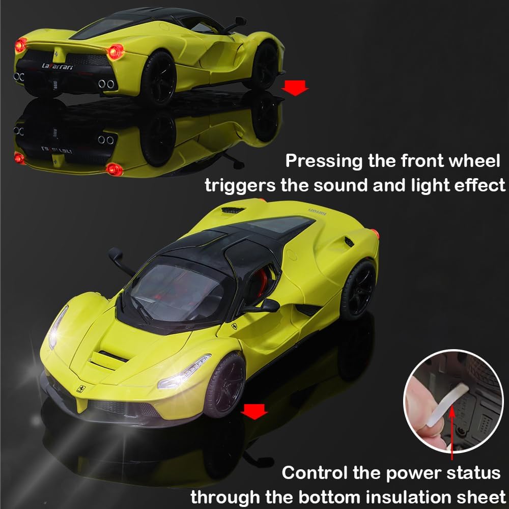 BIG SIZE 1:24 LAFERRARI SPORT CAR DIECAST SCALE MODEL METAL Car