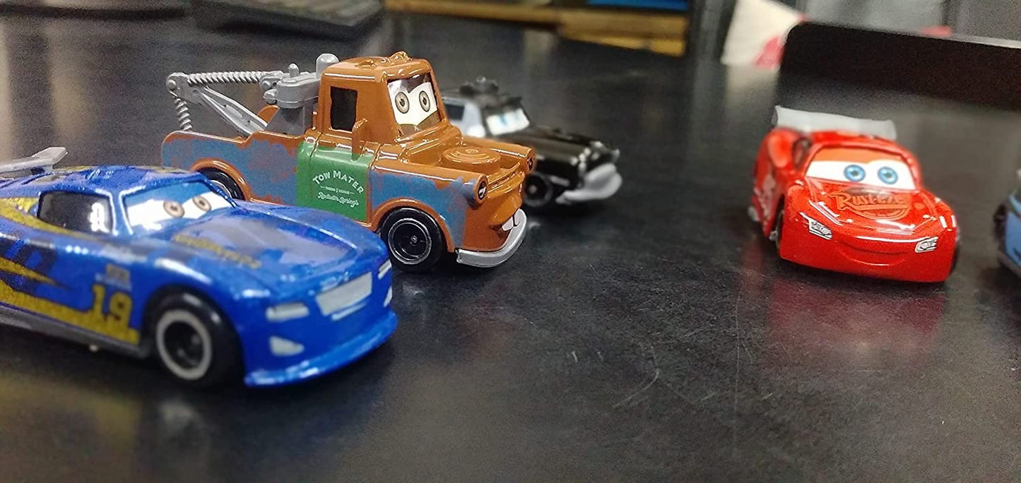 Cars Push and Go Play Set - Unbreakable Matel Mini Pull Back Movie Vehicles Racing Cars for Kids, Suitable for Outdoor, Indoor for Toddlers(Pack of 6)