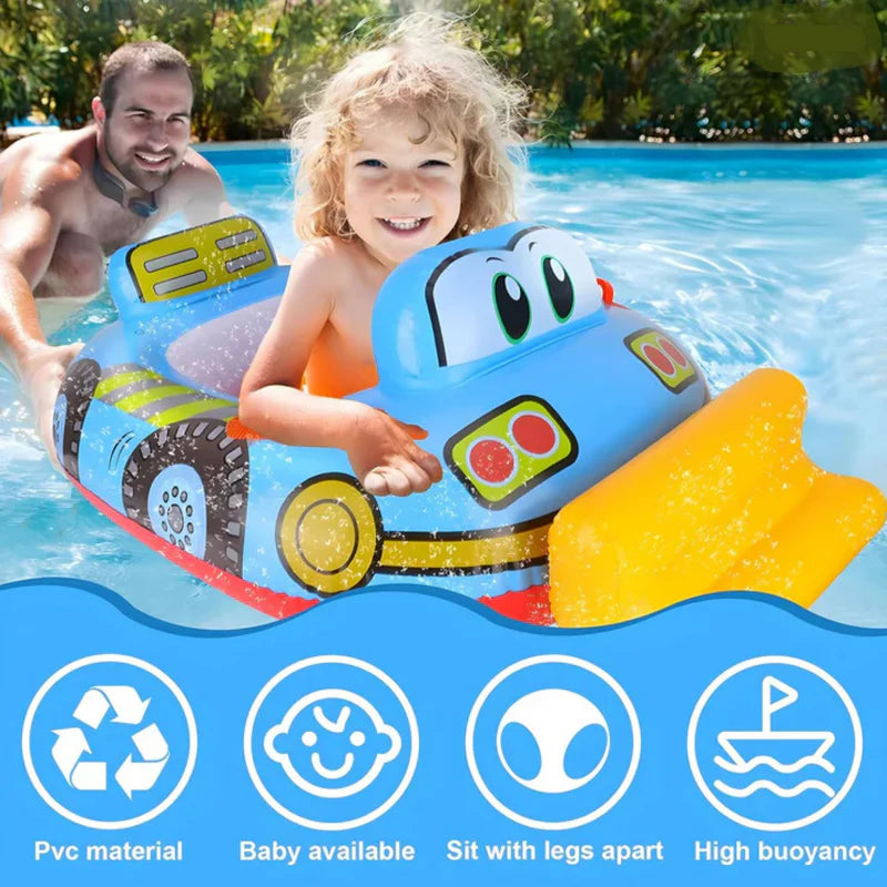JCB THEME SWIM TUBE PORTABLE INFLATABLE & FOLDABLE SWIMMING POOL TUBE OUTDOOR & INDOOR WATER SWIMMING TUBR FOR KIDS & ADULTS