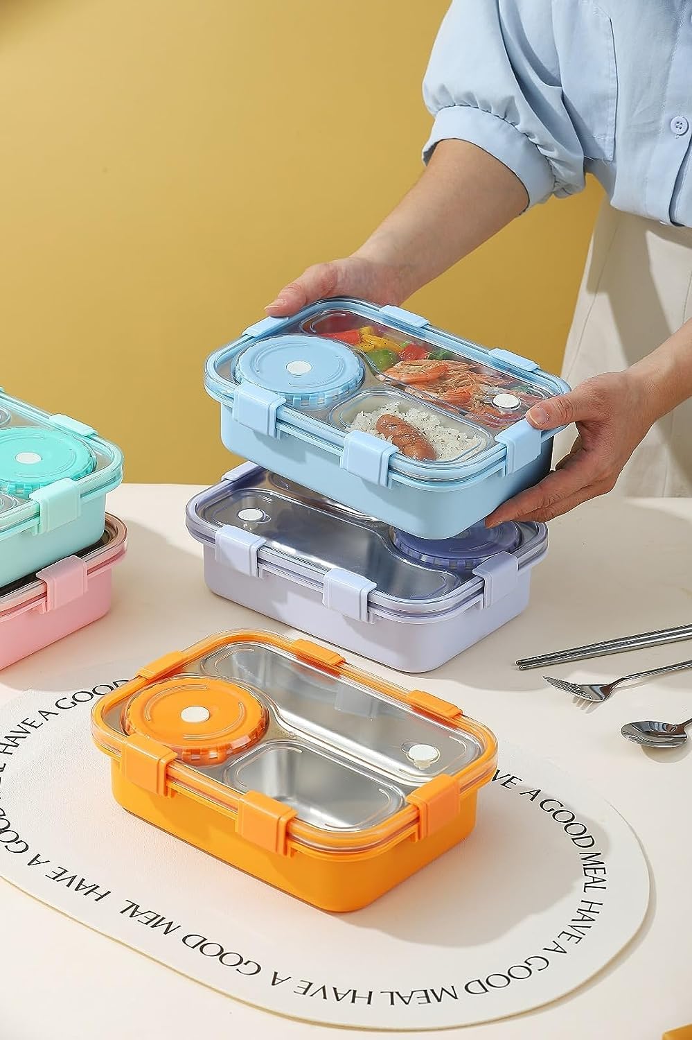 3 Compartment Bento Lunch Box