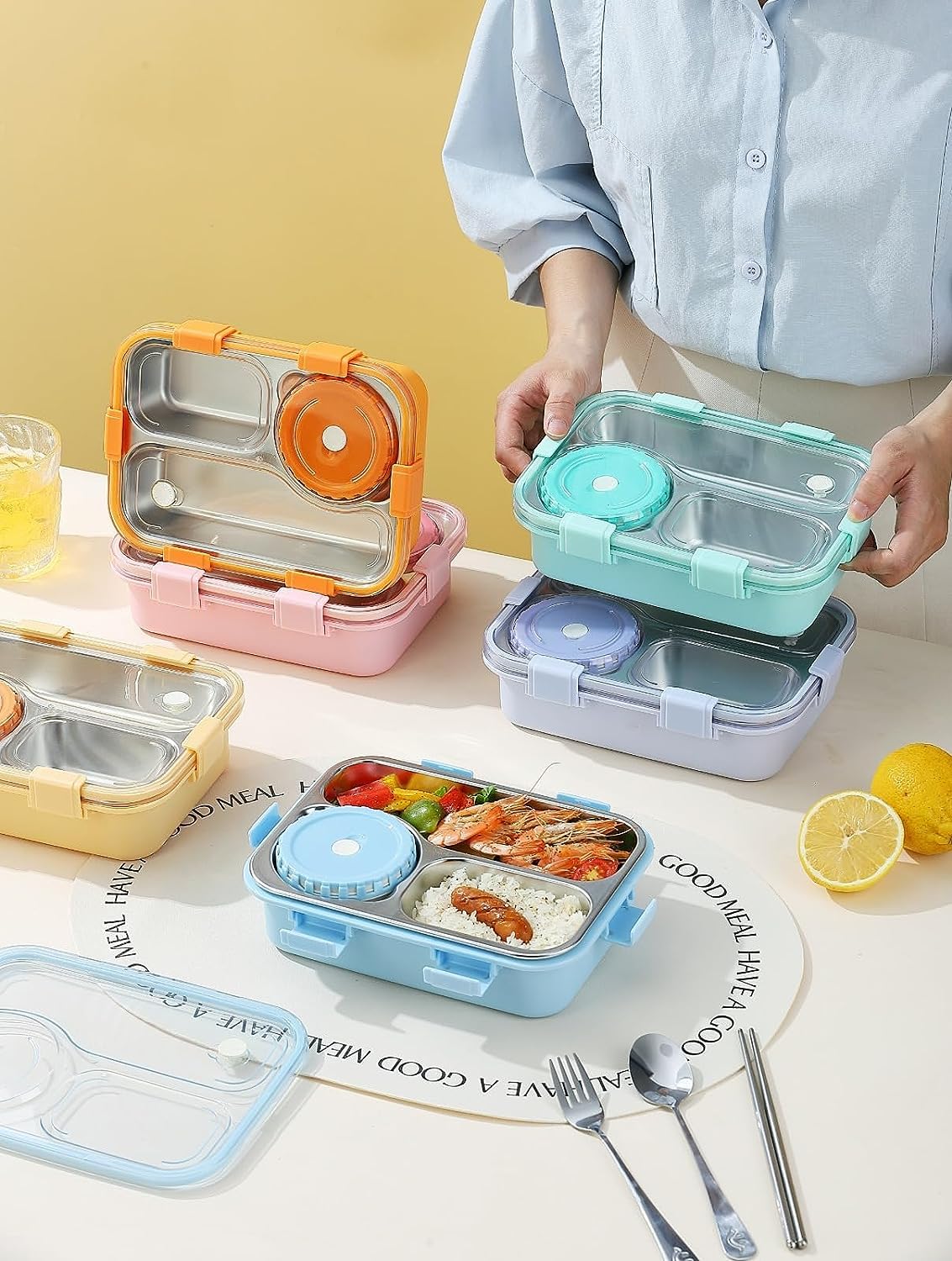 3 Compartment Bento Lunch Box