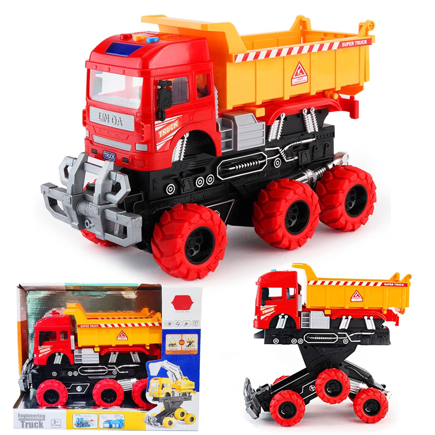 BIG SIZE 6X6 WHEEL DUMPER TRUCK PULL BACK CONSTRUCTION TRUCK VEHICLE T