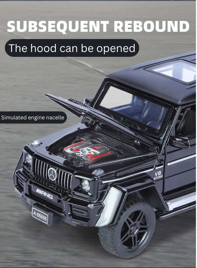 Mercedes-benz G63 Pick-up Trailer Scale Model Diecast Metalcar - All Size