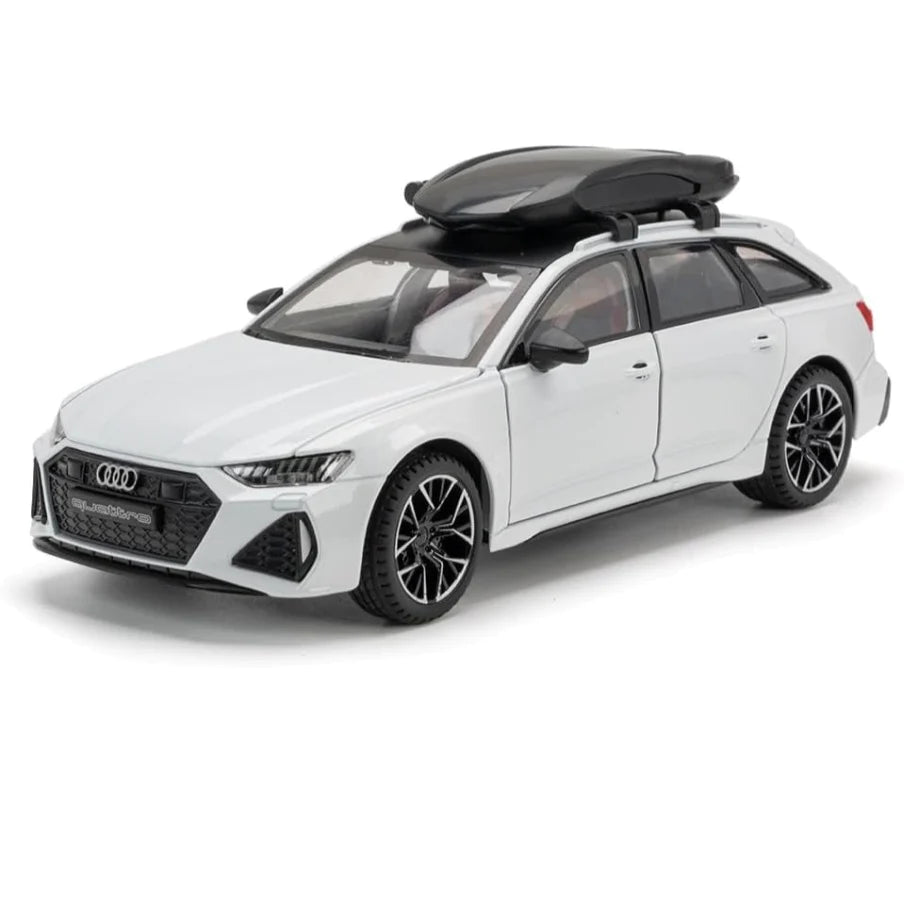 BIG SIZE AUDI RS6 1 24 DIECAST METAL PULLBACK TOY CAR WITH OPENABLE DO