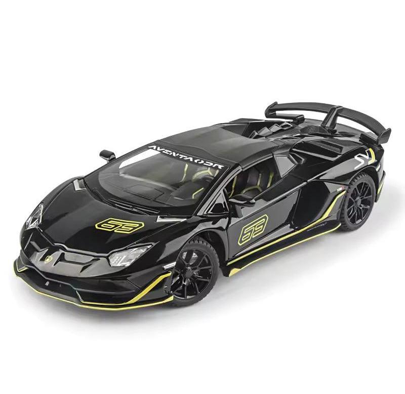 BIG SIZE LAMBORGHINI SVJ 63 1 24 DIECAST METAL PULLBACK TOY CAR WITH O