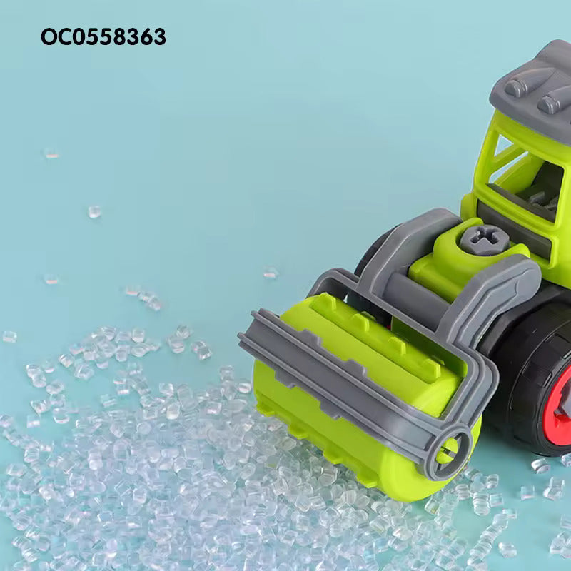 FARM VEHICLES WITH SCREW DRIVER FOLDABLE DIY TRUCK TOY PACK OF 4 WITH 1 SCREWDRIVER TOOLS, FARM TRUCK VEHICLE SET TOYS FOR KIDS TAKE APART TOYS FOR TODDLERS