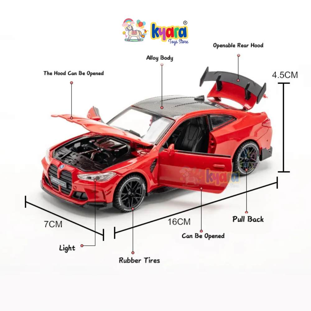 BMW M4 Scale Model Diecast Metalcar
