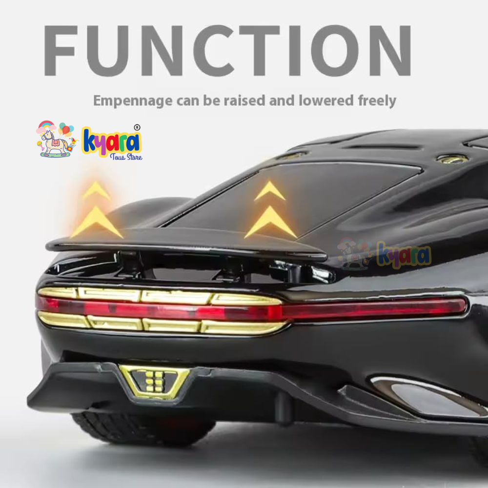 1:32 Scale Mercedes Vision AMG GT Future Model Car - Exclusive Alloy Metal Pullback Toy with Openable Doors, Lights, and Music for Kids