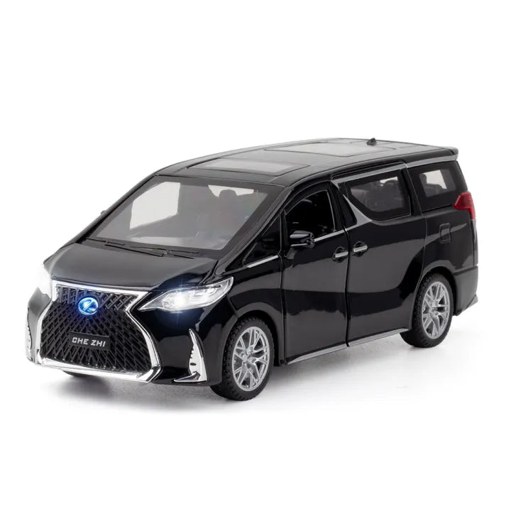 TOYOTA LEXUS LM300 1/32 DIECAST METAL PULLBACK TOY CAR WITH OPENABLE DOORS & LIGHT, MUSIC BOYS CAR FOR KIDS BEST TOYS GIFTS TOYS FOR KIDS [SIZE:-17.5CM*6CM*6CM]【 MULTICOLOR 】