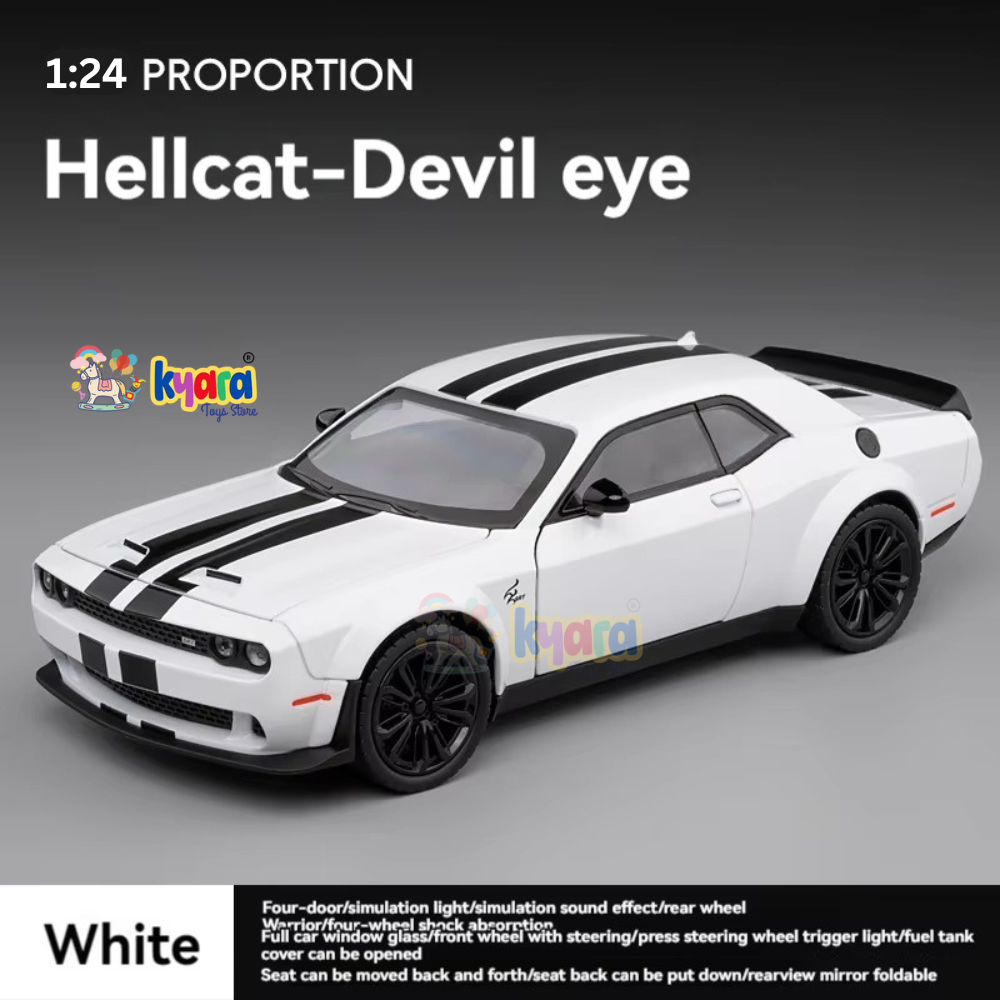 Dodge Challenger Srt Hellcat Scale Model Diecast Metal Car - All Size