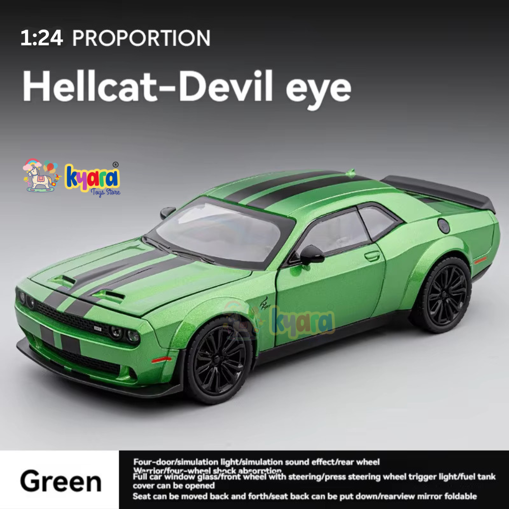 Dodge Challenger Srt Hellcat Scale Model Diecast Metal Car - All Size