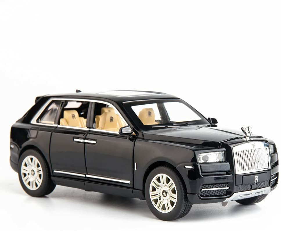 1:24 Scale Die Cast Rolls Royce Metal Car Toy With Light And Sound For Kid (Black, Red, Blue, Pack Of 1)