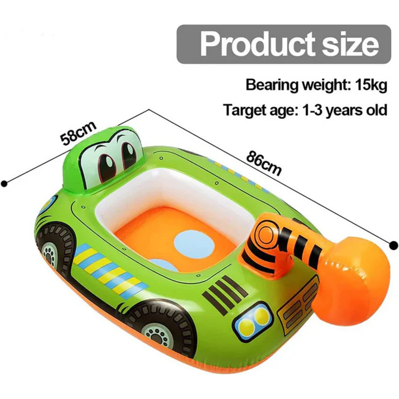 JCB THEME SWIM TUBE PORTABLE INFLATABLE & FOLDABLE SWIMMING POOL TUBE OUTDOOR & INDOOR WATER SWIMMING TUBR FOR KIDS & ADULTS