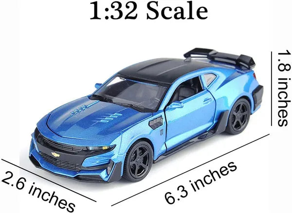 1:32 Diecast Metal Model Car Chevy Camro Toy Car For Kid Sound And Light (Blue, Pack Of1)