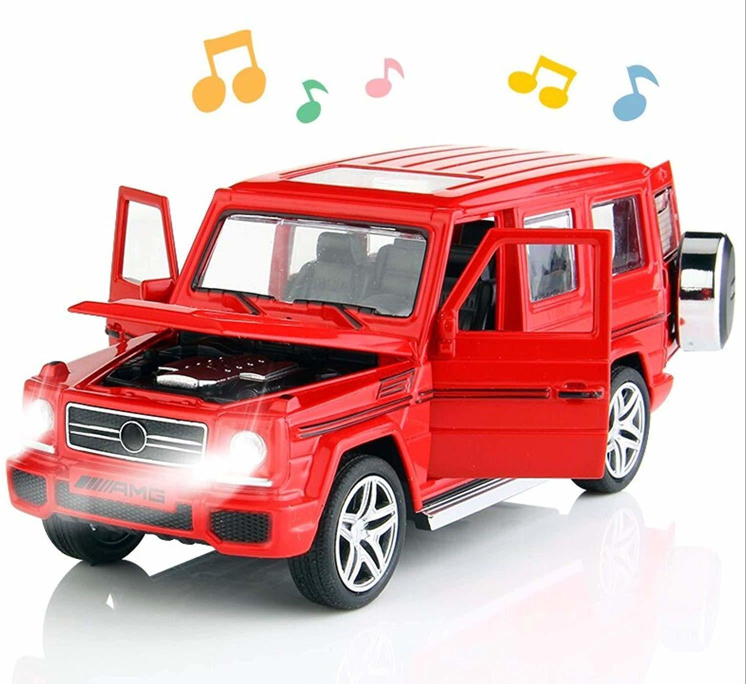 Mercedes Amg G-65  1:32 DIECAST METAL PULLBACK TOY CAR WITH OPENABLE DOORS & LIGHT, MUSIC BOYS CAR FOR KIDS BEST TOYS GIFTS TOYS FOR KIDS【 MULTICOLOR 】