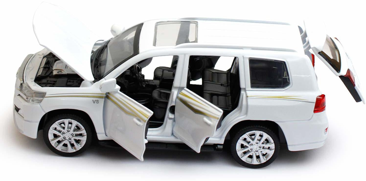 Toyota Land Cruiser Prado 1:32 Ally Metal Car Model Toy With Music (4 Color Available 1 Color Send)