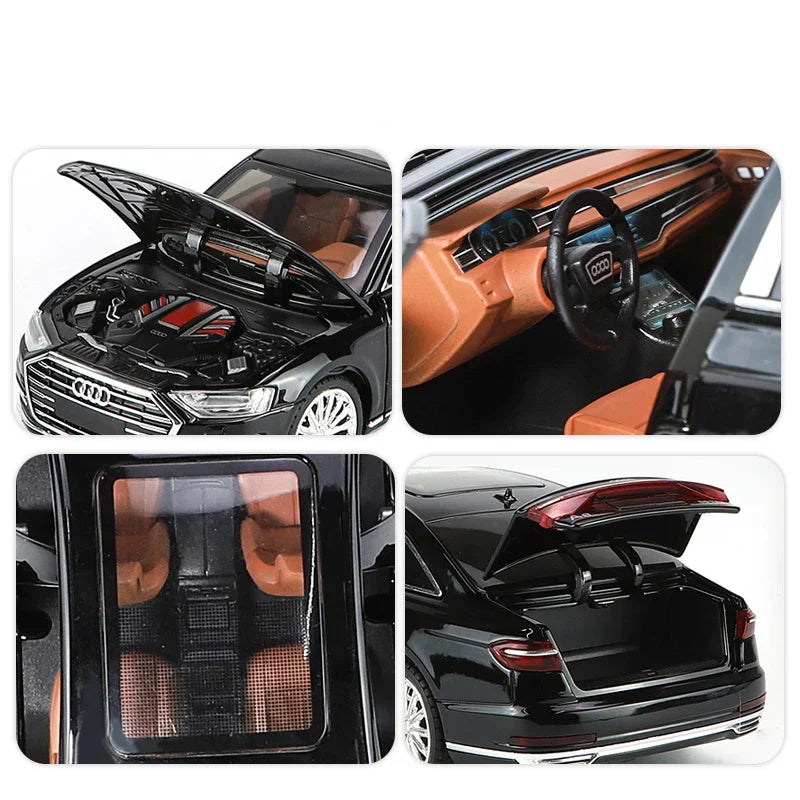 Audi A8 Scale Model Diecast Metalcar - All Size