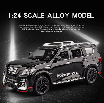 BIG SIZE NISSAN PETROL 1:24 DIECAST METAL PULLBACK TOY CAR WITH OPENABLE DOORS & LIGHT, MUSIC BOYS CAR FOR KIDS BEST TOYS GIFTS TOYS FOR KIDS [SIZE:- 21CM*9CM*8.3CM]【 MULTICOLOR 】