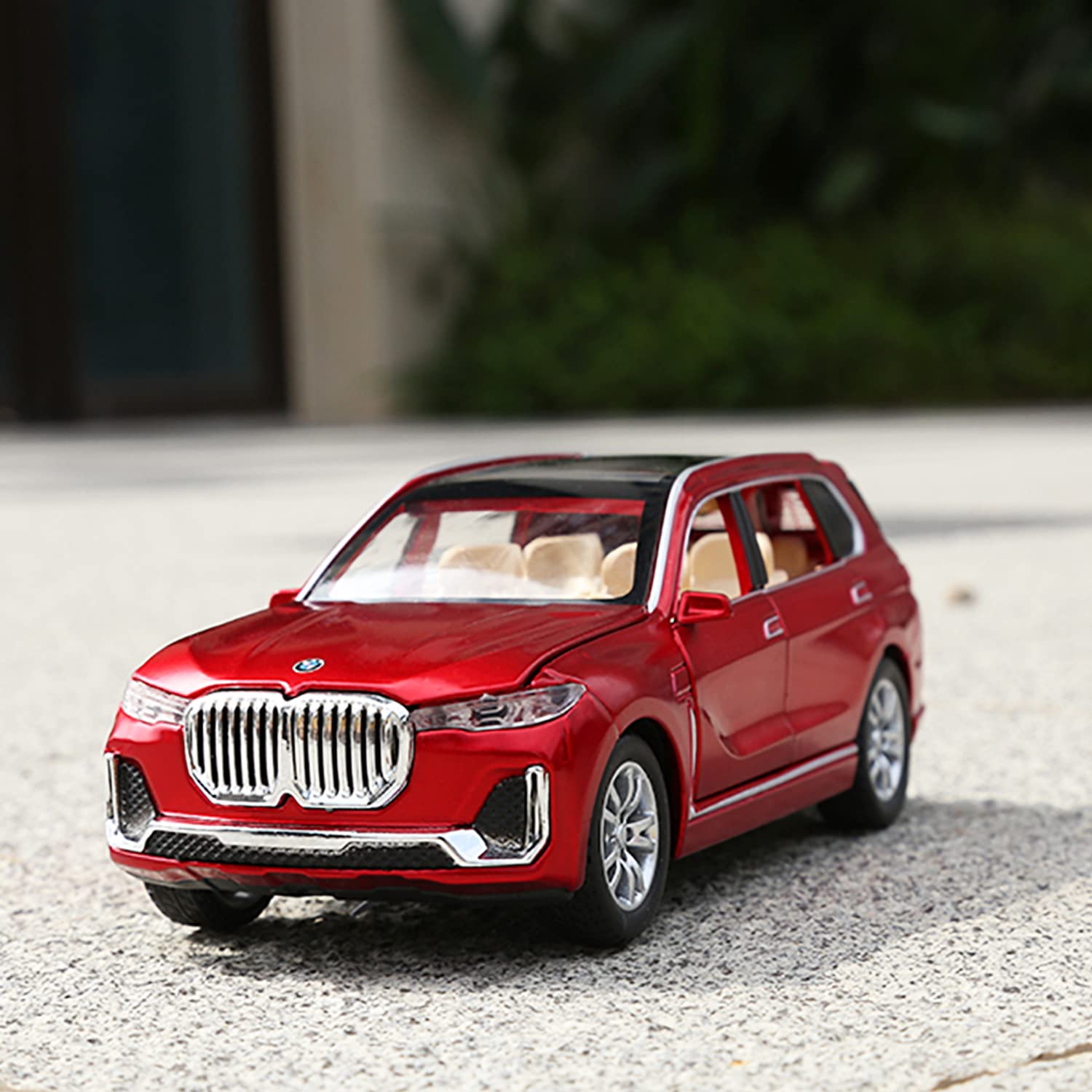 BIG SIZE BMW X7 1:24 DIECAST METAL PULLBACK TOY CAR WITH OPENABLE DOORS & LIGHT, MUSIC BOYS CAR FOR KIDS BEST TOYS GIFTS TOYS FOR KIDS [SIZE:-21CM*9.1CM*5.5CM]【 MULTICOLOR 】