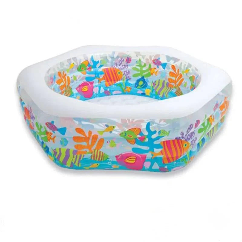 6.2 FT SEA ANIMAL THEME PORTABLE INFLATABLE & FOLDABLE SWIMMING POOL OUTDOOR & INDOOR WATER SWIMMING POOL FOR KIDS & ADULTS