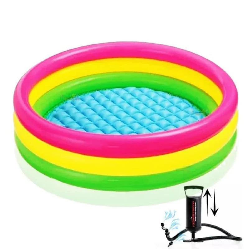 5 FT ROUND SHAPE PORTABLE INFLATABLE & FOLDABLE SWIMMING POOL OUTDOOR & INDOOR WATER SWIMMING POOL FOR KIDS & ADULTS