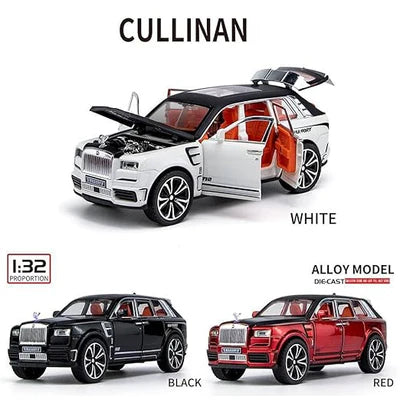 ROLLS ROYCE CULLINAN MASORY 1:32 DIECAST METAL PULLBACK TOY CAR WITH OPENABLE DOORS & LIGHT, MUSIC BOYS CAR FOR KIDS BEST TOYS GIFTS TOYS FOR KIDS [SIZE:-17CM*6.5CM*6CM]【 MULTICOLOR】