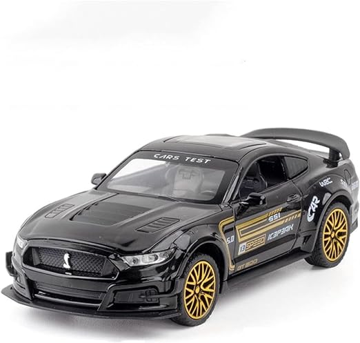 1:24 Scale Model Die Cast Metal Car Mustang Diecast 132 Alloy Metal Car with Light Sound Pullback Openable