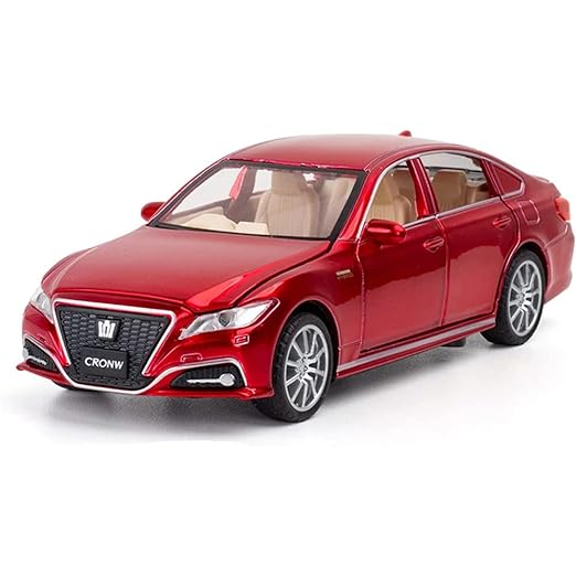 TOYOTA CROWN 1:32 DIECAST METAL PULLBACK TOY CAR WITH OPENABLE DOORS & LIGHT, MUSIC BOYS CAR FOR KIDS BEST TOYS GIFTS TOYS FOR KIDS [SIZE:-15.6CM*5.6CM*4.2CM]【 MULTICOLOR 】