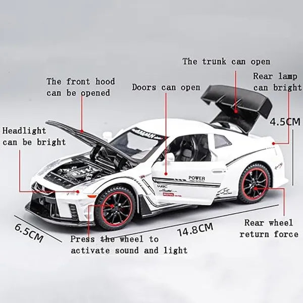 Nissan Gtr Scale Model Diecast Metalcar - All Size