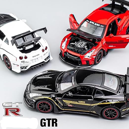 1:32 Nissan GTR Scale Model Alloy Metal Car Openable Door Toy Car