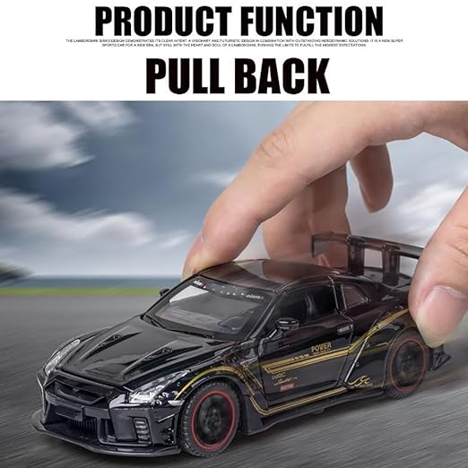 1:32 Nissan GTR Scale Model Alloy Metal Car Openable Door Toy Car