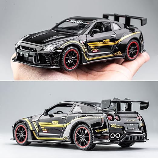 1:32 Nissan GTR Scale Model Alloy Metal Car Openable Door Toy Car