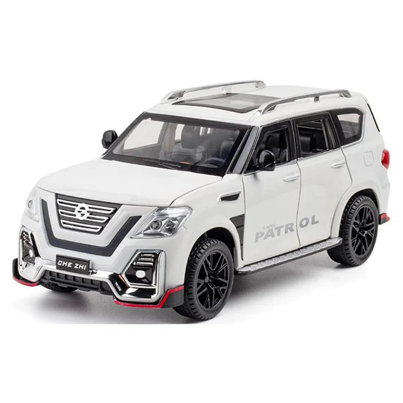 BIG SIZE NISSAN PETROL 1:24 DIECAST METAL PULLBACK TOY CAR WITH OPENABLE DOORS & LIGHT, MUSIC BOYS CAR FOR KIDS BEST TOYS GIFTS TOYS FOR KIDS [SIZE:- 21CM*9CM*8.3CM]【 MULTICOLOR 】