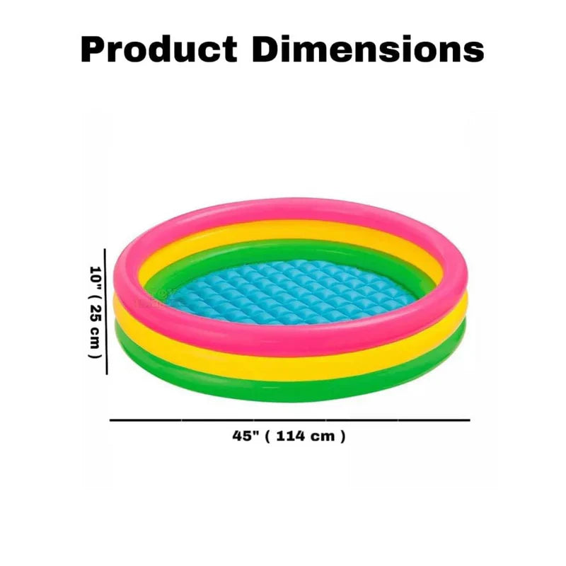 4 FT ROUND SHAPE PORTABLE INFLATABLE & FOLDABLE SWIMMING POOL OUTDOOR & INDOOR WATER SWIMMING POOL FOR KIDS & ADULTS