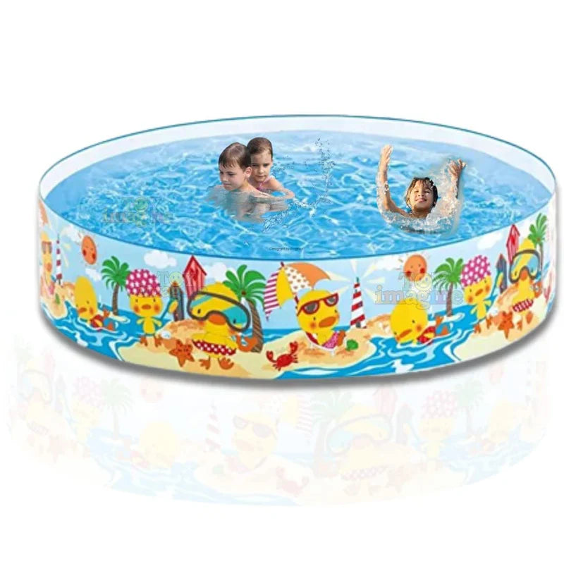 4 FT ROUND SHAPE WITHOUT AIR PORTABLE INFLATABLE & FOLDABLE SWIMMING POOL OUTDOOR & INDOOR WATER SWIMMING POOL FOR KIDS & ADULTS