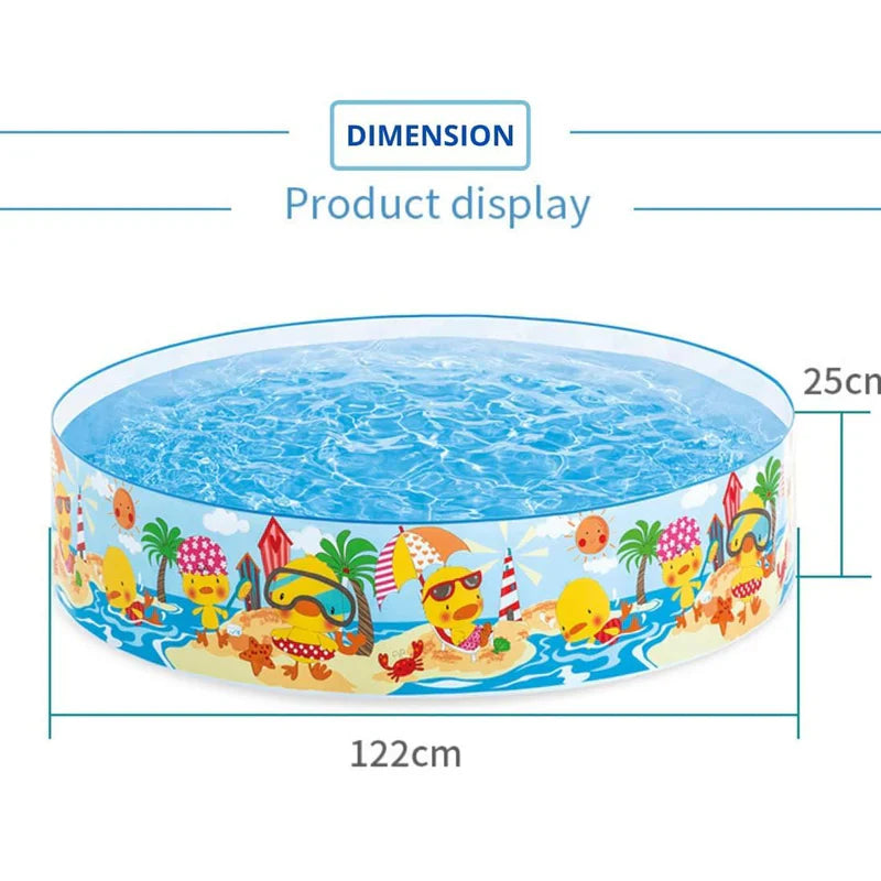 4 FT ROUND SHAPE WITHOUT AIR PORTABLE INFLATABLE & FOLDABLE SWIMMING POOL OUTDOOR & INDOOR WATER SWIMMING POOL FOR KIDS & ADULTS