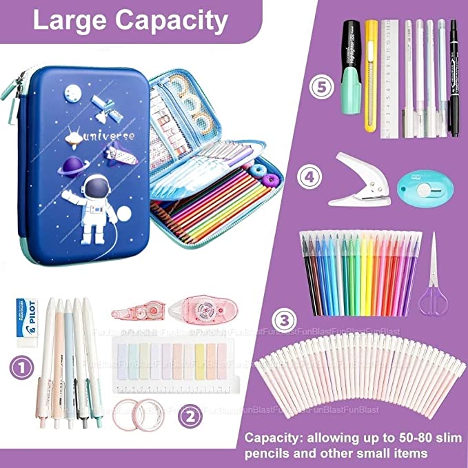 3D Astronaut Pencil Box Space Pencil Case for Kids