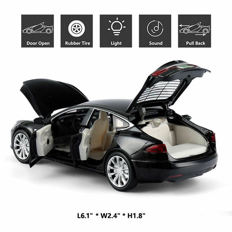 Tesla S Scale Model Diecast Metalcar - All Size
