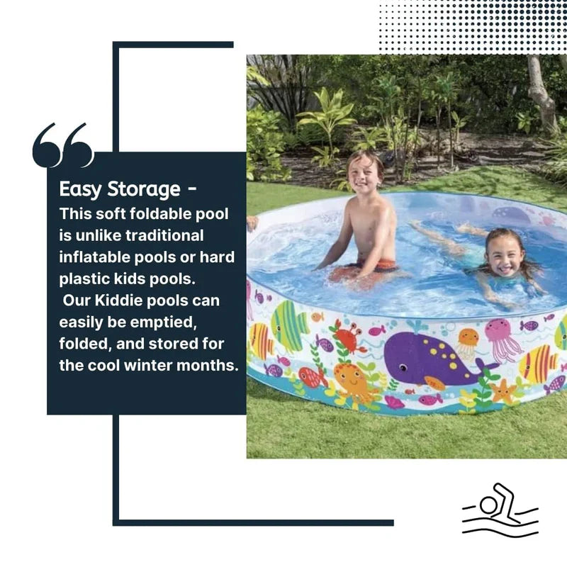4 FT ROUND SHAPE WITHOUT AIR PORTABLE INFLATABLE & FOLDABLE SWIMMING POOL OUTDOOR & INDOOR WATER SWIMMING POOL FOR KIDS & ADULTS