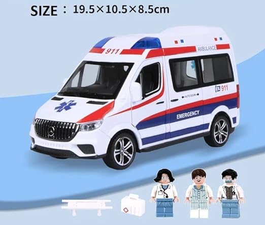 Mercedes Benz Ambulance Van Scale Model Diecast Metalcar - All Size