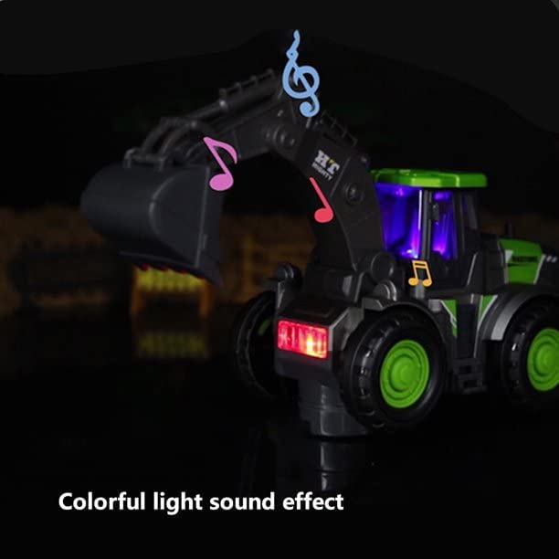 SIMULATION ELECTRIC SOUND AND LIGHT UNIVERSAL EXCAVATOR BULLDOZER ENGINEERING CAR LIGHTING MUSIC CHILDREN'S TOYS BIRTHDAY GIFT. PACK OF 1