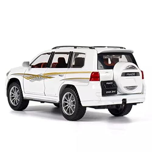 LAND CRUISER PRADO BIG SIZE 1:24 DIECAST METAL PULLBACK TOY CAR WITH OPENABLE DOORS & LIGHT, MUSIC BOYS CAR FOR KIDS BEST TOYS GIFTS TOYS FOR KIDS [SIZE:-22CM*9CM*7CM]【 MULTICOLOR 】