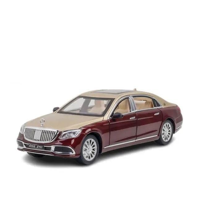 MERCEDES BENZ MAYBACH S600 1:24 DIECAST METAL PULLBACK TOY CAR WITH OPENABLE DOORS & LIGHT, MUSIC BOYS CAR FOR KIDS BEST TOYS GIFTS TOYS FOR KIDS [SIZE:-20.5CM*8CM*5.8CM]【 MULTICOLOR 】